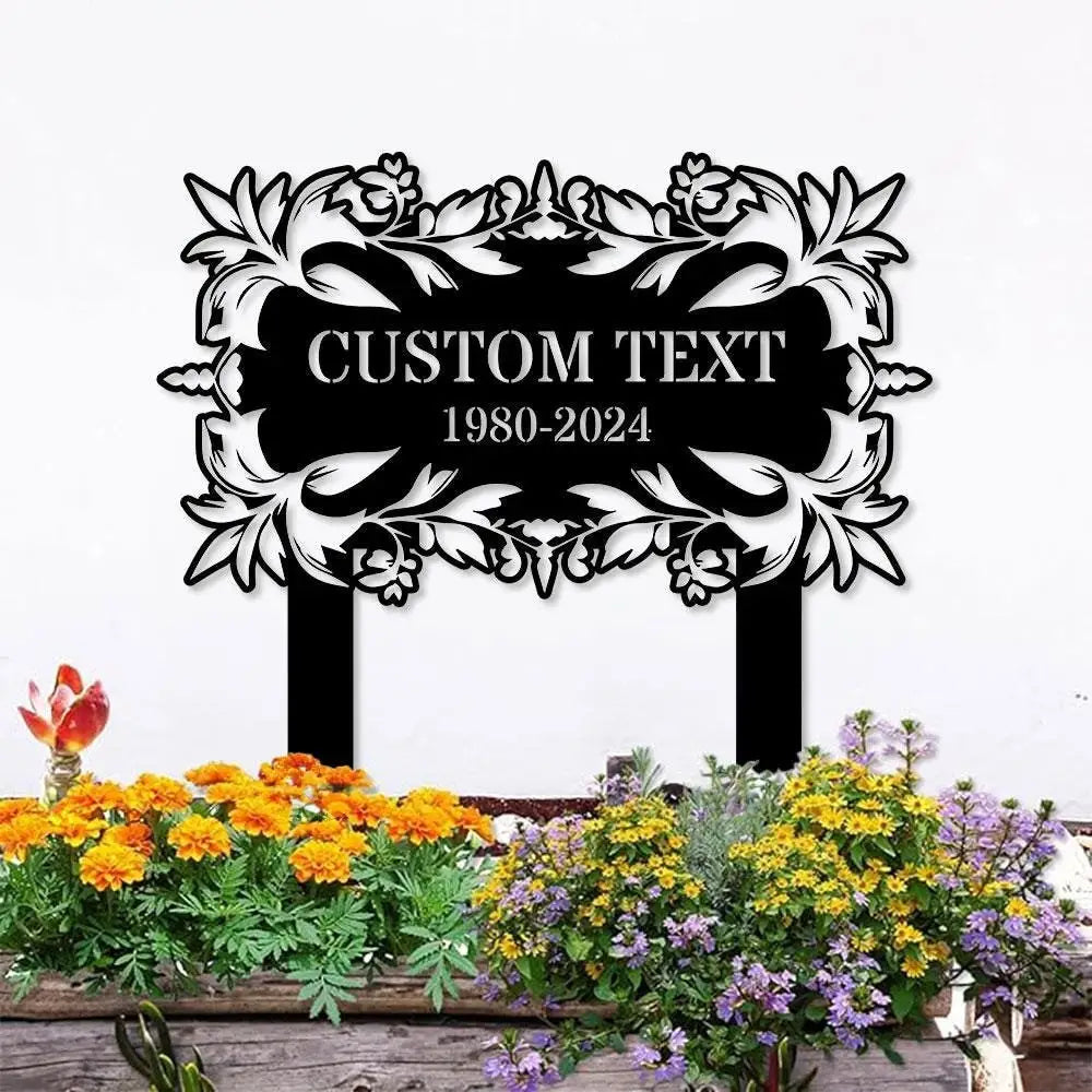 Garden Address Sign Metal Stake Personalized Name Yard Sign Outdoor Door Garden Decor Metal Sign Gift for Garden Lovers
