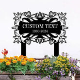 Garden Address Sign Metal Stake Personalized Name Yard Sign Outdoor Door Garden Decor Metal Sign Gift for Garden Lovers