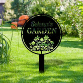 Garden Address Sign Metal Stake Personalized Name Yard Sign Outdoor Door Garden Decor Metal Sign Gift for Garden Lovers