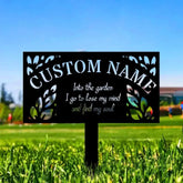 Garden Address Sign Metal Stake Personalized Name Yard Sign Outdoor Door Garden Decor Metal Sign Gift for Garden Lovers