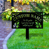 Garden Address Sign Metal Stake Personalized Name Yard Sign Outdoor Door Garden Decor Metal Sign Gift for Garden Lovers