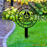 Garden Address Sign Metal Stake Personalized Name Yard Sign Outdoor Door Garden Decor Metal Sign Gift for Garden Lovers