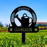 Garden Address Sign Metal Stake Personalized Name Yard Sign Outdoor Door Garden Decor Metal Sign Gift for Garden Lovers