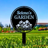 Garden Address Sign Metal Stake Personalized Name Yard Sign Outdoor Door Garden Decor Metal Sign Gift for Garden Lovers