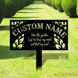 Garden Address Sign Metal Stake Personalized Name Yard Sign Outdoor Door Garden Decor Metal Sign Gift for Garden Lovers