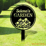 Garden Address Sign Metal Stake Personalized Name Yard Sign Outdoor Door Garden Decor Metal Sign Gift for Garden Lovers