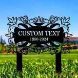 Garden Address Sign Metal Stake Personalized Name Yard Sign Outdoor Door Garden Decor Metal Sign Gift for Garden Lovers