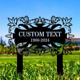 Garden Address Sign Metal Stake Personalized Name Yard Sign Outdoor Door Garden Decor Metal Sign Gift for Garden Lovers