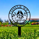 Garden Address Sign Metal Stake Personalized Name Yard Sign Outdoor Door Garden Decor Metal Sign Gift for Garden Lovers