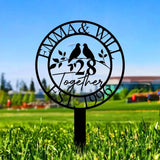 Garden Address Sign Metal Stake Personalized Name Yard Sign Outdoor Door Garden Decor Metal Sign Gift for Garden Lovers