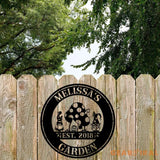 Garden Gnome Yard Stake Custom Gnome Gifts Wild Mushroom Yard Art Gnome Metal Art Gnome Monogram Yard Decor Outdoor