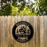 Garden Gnome Yard Stake Custom Gnome Gifts Wild Mushroom Yard Art Gnome Metal Art Gnome Monogram Yard Decor Outdoor