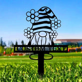 Garden Gnomes Custom Name Gartenschilder Garden Metal Stake Personalized Family Name Yard Sign Outdoor Door Garden