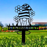 Garden Gnomes Custom Name Gartenschilder Garden Metal Stake Personalized Family Name Yard Sign Outdoor Door Garden