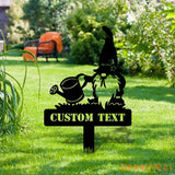 Garden Gnomes Flower Metal Sign Personalized Gnomes Sign Garden Stake Decor Outdoor Life Lovers Gift Garden Name Sign