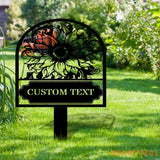 Garden Sign Metal Stake Personalized Name Yard Sign Outdoor Door Garden Decor Metal Sign Gift for Garden Lovers