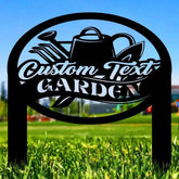 Garden Tool Sign Metal Stake Personalized Name Yard Sign Outdoor Door Garden Decor Metal Sign Gift for Garden Lovers