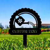 Gardening Gift Metal Sign Stake Personalized Name Yard Sign Outdoor Door Garden Decor Metal Sign Gift for Garden Lovers