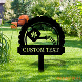Gardening Gift Metal Sign Stake Personalized Name Yard Sign Outdoor Door Garden Decor Metal Sign Gift for Garden Lovers