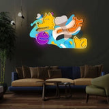 Get inspiration from Picasso Puppies Neon x Acrylic Artwork
