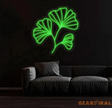 Ginkgo Leaves Neon Sign Ginkgo Leaf Led Sign Ginkgo Neon Light Ginkgo Led Light Ginkgo Leaf Wall Art Ginkgo Biloba Led