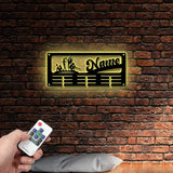 Girl Gymnastics Medal Hanger with Led Light Personalized Name Metal Sign Gymnast Medal Holder Monogram Gymnast Medal