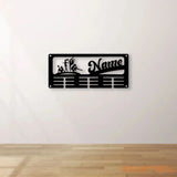 Girl Gymnastics Medal Hanger with Led Light Personalized Name Metal Sign Gymnast Medal Holder Monogram Gymnast Medal