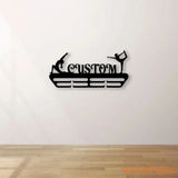 Girl Gymnastics Medal Hanger with Led Light Personalized Name Metal Sign Gymnast Medal Holder Monogram Gymnast Medal