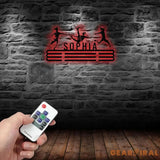 Girl Soccer Medal Hanger Custom Name Metal Sign Soccer Award Display Personalized Soccer Medal Display Soccer Medal