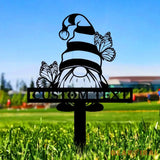 Gnomes Gartenschilder Name Garden Metal Stake Personalized Name Yard Sign Outdoor Door Garden Decor Garden Art Gift for