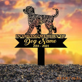 Goldendoodle Mandala Garden Stake Metal Zentangle Dog Yard Art Pet Loss Memorial Custom Goldendoodle Grave Marker Dog