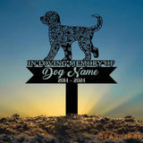 Goldendoodle Mandala Garden Stake Metal Zentangle Dog Yard Art Pet Loss Memorial Custom Goldendoodle Grave Marker Dog