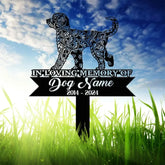 Goldendoodle Mandala Garden Stake Metal Zentangle Dog Yard Art Pet Loss Memorial Custom Goldendoodle Grave Marker Dog