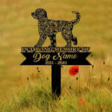 Goldendoodle Mandala Garden Stake Metal Zentangle Dog Yard Art Pet Loss Memorial Custom Goldendoodle Grave Marker Dog