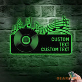 Gramophone Address Metal Sign Personalized Family Name Metal Sign Outdoor Door Decor Address Wall Art Perfect Gift for