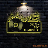 Gramophone Address Metal Sign Personalized Family Name Metal Sign Outdoor Door Decor Address Wall Art Perfect Gift for