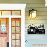 Gramophone Address Metal Sign Personalized Family Name Metal Sign Outdoor Door Decor Address Wall Art Perfect Gift for