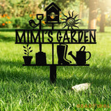 Grandma’s Garden Sign Nana Garden Stake Metal Garden Tools Outdoor Garden Decor Grandma Mom Mother’s Day Gift Gardener