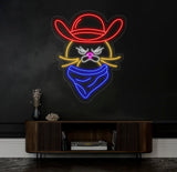 Grumpy Cowboy Cat Neon Sign Cowboy Cat Led Sign Custom Neon Sign Pet Shop Wall Decor Cat Shop Light Art Gift For Kid