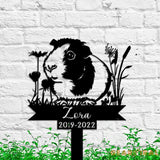 Guinea Pig Memorial Stake Personalized - Guinea Pig Loss - Guinea Pig Remembrance Stake - Guinea Pig Grave Markers