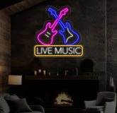 Guitar Name Custom LED Neon Sign Guitar Name Sign Kid’s Music Decor Live Music Studio Wall Decor Kids Name Sign Gifts