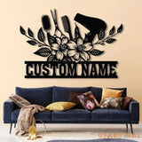 Hair Salon Wall Art with LED Lights - Custom Salon Name Sign - Beauty Salon Decor - Personalized Hairstylist Gift &