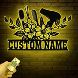 Hair Salon Wall Art with LED Lights - Custom Salon Name Sign - Beauty Salon Decor - Personalized Hairstylist Gift &