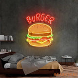 Hamburger Led Neon Acrylic Artwork