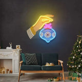 Hanging Christmas Bauble Neon Sign