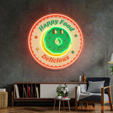 Happy Food Delicious Led Neon Acrylic Artwork