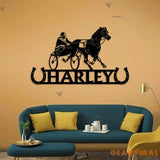 Harness Racing Metal Sign - Personalized Horse Sign - Made in America - Custom Harness Racing Metal Sign | GearViral