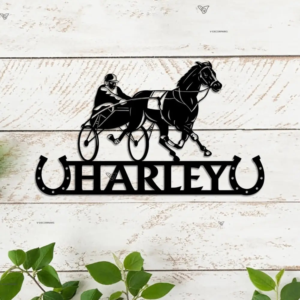 Harness Racing Metal Sign - Personalized Horse Sign - Made in America - Custom Harness Racing Metal Sign | GearViral
