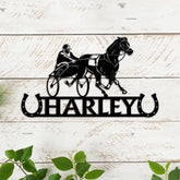 Harness Racing Metal Sign - Personalized Horse Sign - Made in America - Custom Harness Racing Metal Sign | GearViral
