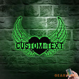 Heart With Wings Remembering Metal Sign Personalized Metal Memorial Sign Memorial Metal Sign Sympathy Gift Grave Marker